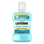 LISTERINE Collutorio Cool Mint Gusto Delicato, Collutorio senza alcool a base di Oli Essenziali Antibatterici e Fluoruro, Per una corretta igiene orale e un alito fresco, 1L