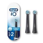 Oral-B iO - Testine di ricambio Ultimate Clean, colore nero, 2 pezzi