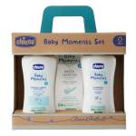 Chicco Baby Moments Set con Bagno Corpo da 200 Ml, Shampo Senza Lacrime da 200 ml, Pasta Lenitiva da 100 Ml, Idea Regalo, 0 Mesi +