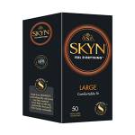 SKYN Large (50 Pezzi) Skynfeel Preservativi senza lattice per uomo, preservativi extra large, preservativi XL, preservativi sottili, forma dritta liscia, larghezza 56 mm