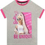 Barbie Maglietta Ragazze | Merchandising Ufficiale | T Shirt Bambina Ispiratore Grigio 5-6 Anni