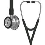 3M Littmann Stetoscopio diagnostico Cardiology IV, testina con finitura standard, tubo auricolare nero, connettore e archetto inossidabili, 69 cm, 6152