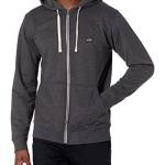 Billabong Men's Classic Premium Full Zip Fleece Sweatshirt Hoodie, Black Texture, S