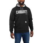 Carhartt Felpa da uomo con logo in feltro medio vestibilità ampia, nero, Medium