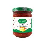 Valle del Crati Trito di Peperoncino | Peperoncino Piccante Calabrese in Olio di Oliva | Crema al Peperoncino | Condimento per Carne, Pasta, Bruschette, Pane, Formaggi | Vasetto 180 Grammi