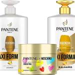 Pantene Pro-V by CHIARA FERRAGNI Shampoo Rigenera & Protegge per Capelli Deboli o Danneggiati, Maxi Formato da 1000 ml + Balsamo 900 ml + Maschera 300 ml, EDIZIONE LIMITATA