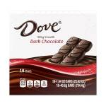 DOVE Dark Chocolate Singles Size Candy Bar 1.44-Ounce Bar 18-Count Box