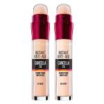 2x Maybelline New York Correttore Liquido Il Cancella Età Colori 00 Ivory e 02 Nude con Bacche di Goji e Haloxyl