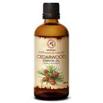 Olio Essenziale di Legno di Cedro 100ml - Cedrus Atlantica - Olio di Cedro Puro e Naturale 100% per Cura dei Capelli e del Corpo - Massaggi - Aromaterapia - Diffusori e Candele Fatte in Casa