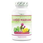 Vit4ever Complesso di cardo mariano, carciofo e dente di leone - 240 capsule (fornitura per 4 mesi) - Altamente dosato con 80% di silimarina e 2,5% di cinarina - Vegan