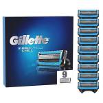 Gillette Fusion 5 ProShield Chill Lamette di Ricambio per Rasoio manuale Uomo, Confezione da 9 Ricambi con 5 Lame, Raggiunge Le Aree più difficili