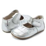 Livie & Luca - Ruche Mary Jane per bambini, Argento (Argento metallizzato.), 6-12 mesi