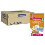 Plasmon Omogeneizzato La Merenda dei Bambini Latte e Biscotto con materie prime selezionate, Ricetta golosa preparata con cura, 12 Vaschette x 240gr