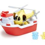 Green Toys Rescue Boat with Helicopter