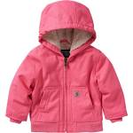 Carhartt Giacca con cappuccio e cerniera in tela foderata in sherpa, Limonata rosa., 24 Mesi