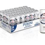 Peroni Nastro Azzurro, Cassa Birra con 24 Lattine di Birra da 33 cl, Birra Premium Lager a Bassa Fermentazione, Gusto Rinfrescante e Rigenerante, Gradazione Alcolica 5% Vol