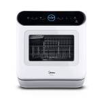 Midea ST 5.31 - Mini lavastoviglie da tavolo autoportante, 42 cm, con controllo WiFi, 7 programmi, 3 coperte, touch, 58 dB, utilizzabile con/senza collegamento dell'acqua, classe F