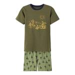 Name It NKMNIGHTSET SS Shorts Desert Noos Set di Pigiama, Olive Night, 98 cm-104 cm Bambino