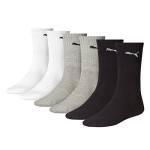 PUMA Sportsocken Cush Crew 6p Calzini Sportivi, Multicolore (Grey/White/Black), 35-38 Unisex - Adulto (Pacco da 6)