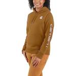 Carhartt Felpa da donna Clarksburg con maniche grafiche (taglie normali e forti), Carhartt Marrone, S