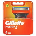 Gillette Fusion 5 Lamette da Barba, 4 Ricambi da 5 Lame, Delicatezza Insuperabile, Rasatura Scorrevole con Striscia Lubrificante, Fino a 1 Mese di Rasatura con 1 Lametta