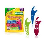 GUM-897 Crayola - Flosser per bambini, con rivestimento in fluoruro, età 3+, 75 pezzi