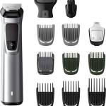 Philips MULTIGROOM Series 7000 MG7715/15 tagliacapelli Nero, Argento Ricaricabile