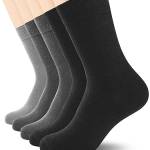 QINCAO Calzini Uomo e Donna Sportivi 12 Paia Calze Lunghe Cotone Sport Calzettoni con Buona Elasticità Alti Socks da Corsa(Nero× 5+ Grigio Scuro× 5 + Grigio Chiaro× 2, 43-46)