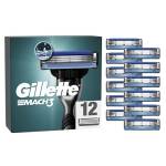 Gillette Mach3 Lamette di Ricambio per Rasoio da Uomo, Rasoi a 3 Lame, 12 Lamette di Ricambio