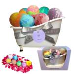 Bombe Da Bagno Donna Elitiste - New Set Vasca 9 Bath Bombs 2.0 - Confezione Idea Regalo VEGANE Profumate Per Amica, Compleanno, Bambini, Originale, Anniversario, Ecosostenibili e Effervescenti