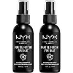 NYX Professional Makeup Setting Spray, Formula fissante leggera a lunga tenuta, Finish matte, Confezione da 2, 60 ml