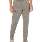 Under Armour Pantalone Armourfleece Twist Tapered Leg, (294) Peltro/Nero, M Uomo