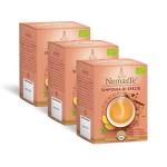 Pompadour NamasTe, Tisana Ayurvedica Biologica Sinfonia di Spezie con Cannella, Zenzero, Pepe e Olio di Cardamomo, 45 Filtri (3 Confezioni da 15 Filtri), 100% Naturale, Senza Lattosio, Glutine, Vegan