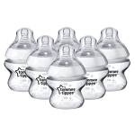 Tommee Tippee Biberon Closer to Nature, 150 ml, flusso lento 0m+, 6 pezzi, trasparente