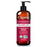 Cliganic Olio di Jojoba puro 100% biologico, 480ml - Naturale pressato a freddo e non raffinato, per capelli e viso utilizzabile anche come olio per massaggi – Con garanzia di 90 giorni