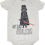 Star Wars Darth Vader Baby Boys Bodysuit 3-6 Months White