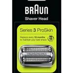 Braun Series 3, Rasoio Elettrico Barba, Testina di Ricambio, Compatibile Con I Rasoi Series 3, Rasatura Profonda e Pulita, Lame Flessibili, Uso a Secco o Sotto Acqua, 32S Argento