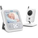 GHB Baby Monitor Videocamera Schermo LCD da 3,2 Pollici 1150mAh Batteria Citofono Bidirezionale Fuzione VOX Luce Nottura 8 Ninna Nanne per Bambini