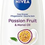 NIVEA Passion Fruit - Doccia per la cura (250 ml), gel doccia a pH neutro, con olio monoi, idratante con profumo fruttato di frutto della passione