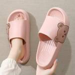 XKUN Ciabatte Summer Women Uomo Pantofole da Uomo Indoor Bath Platform Spessore Antiscivolo Home Coppia Cartoon Flip Flops Bears Beach Sandals Sandals Scarpe da Donna