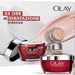 OLAY Crema Antirughe Regenerist Cofanetto Regalo Donna per la routine giorno: Crema Viso Antirughe (50 ml) + Ultimate Eye, Contorno Occhi (15 ml).