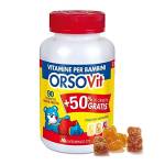 Montefarmaco Orsovit Vitamine per Bambini 90 Caramelle Gommose 2 Confezioni, 2 x 90 Unità