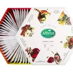 ACORUS Set di tè alla frutta al gusto estivo – Set da regalo, cestino di tè naturale assortito – Cofanetto grande con selezione di 60 bustine di tè – Campionario con 6 gusti di tè alla frutta e bacche