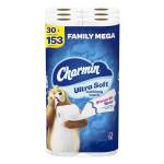 Charmin Carta igienica ultra morbida 30 rotoli di carta igienica Famiglia, 313 fogli per rotolo, bianco