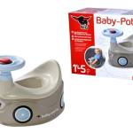 BIG Spielwarenfabrik Baby-Potty-Vasino educativo in Design Big Bobby-Car con Volante Schienale Alto, Inserto Rimovibile, per Bambini dai 18 Mesi in su, Colore: Grigio, Large, 800054801