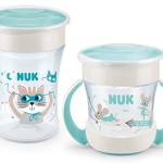 NUK Magic Cup e Mini Magic Bicchiere Antigoccia Duo Set | Bordo anti-rovesciamento a 360° | 6+ mesi | Senza BPA | 230 ml & 160 ml | Turchese