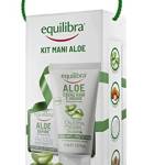 Equilibra Corpo, Kit Mani Aloe, Aloe Crema Mani e Unghie Idratante e Protettiva, Aloe Sapone 100% Vegetale Detersione Delicata, Confezione Regalo