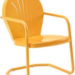 Crosley Furniture CO1001A-TG Griffith - Sedia da esterno, in metallo, colore: Tangerine