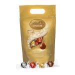 Lindt LINDOR Praline di Cioccolato al Latte, Fondente, Bianco, Nocciola, 80 Cioccolatini, in confezione assortita maxi formato 1kg