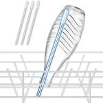 ecooe Set di 3 inserti per lavastoviglie SodaStream Crystal, DUO, TERRA portabottiglie per lavastoviglie, scolapiatti, in vetro con tappo in silicone allungato, 26,7 cm